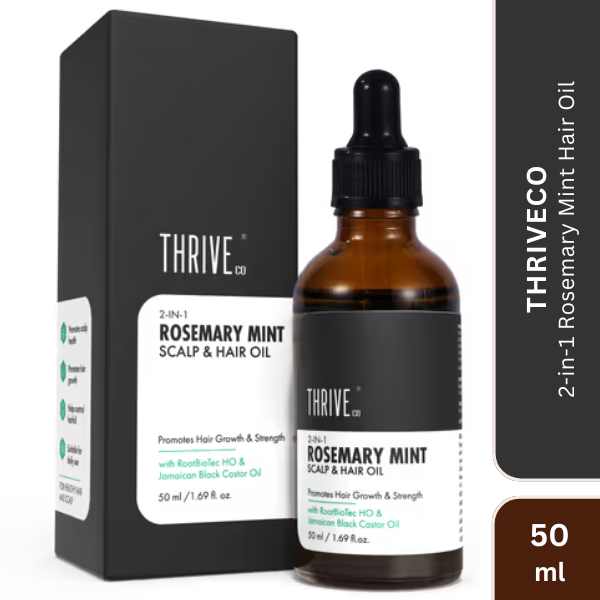 ThriveCo 2-in-1 Rosemary Mint Hair Oil, 50 ML