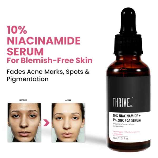 Thriveco 10% Niacinamide + 1% Zinc Pca Serum, 30 ML