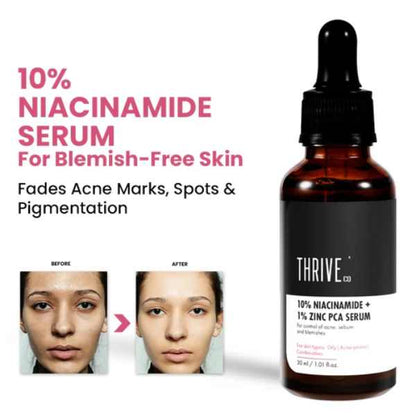 Thriveco 10% Niacinamide + 1% Zinc Pca Serum, 30 ML