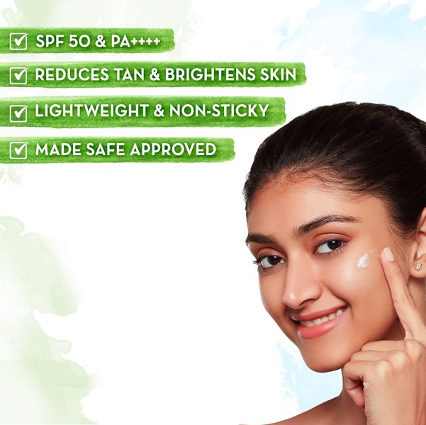 Mamaearth Ubtan Detan Sunscreen With Turmeric & Saffron SPF 50, 50 GM