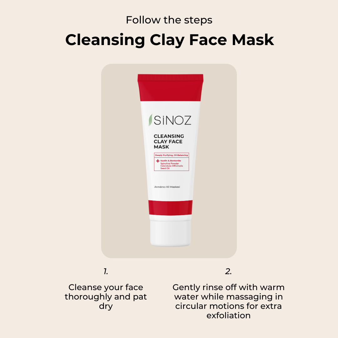 Sinoz Cleansing Clay Face Mask, 50ML