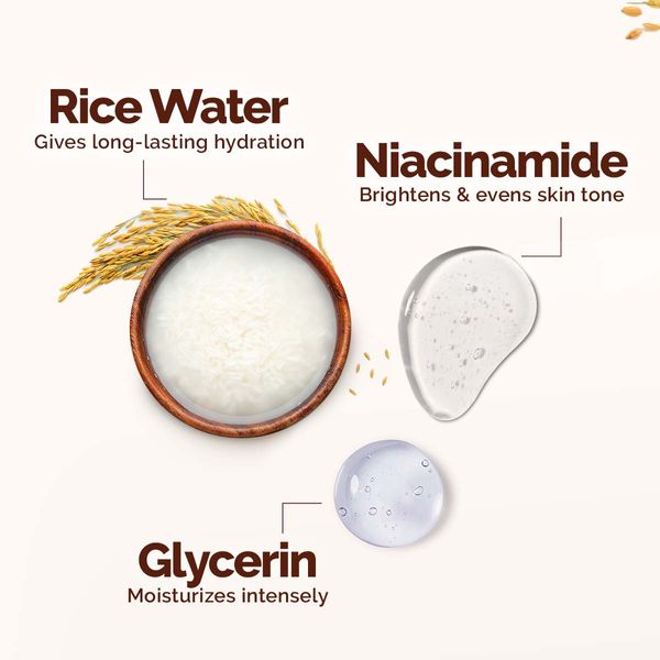 Mamaearth Rice Dewy Bright Light Moisturizing Cream, 200 GM