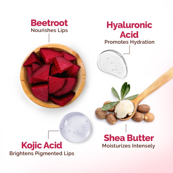 Mamaearth Beetroot Moist Therapy Lip Balm, 15 GM