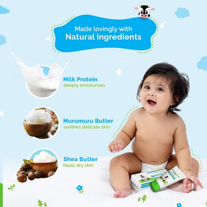 Mamaearth Milky Soft Face Cream With Murumuru Butter For Babies, 60 ML