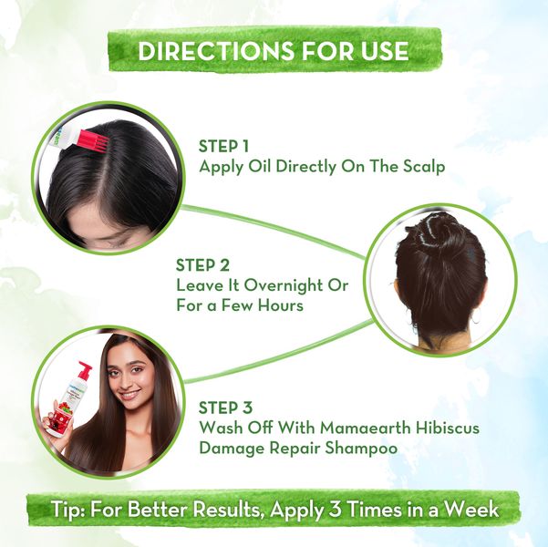 Mamaearth Hibiscus Damage Repair Hair Oil with Hibiscus & Curry Leaves, 150 ML