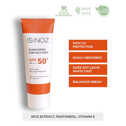 Sinoz Sunscreen for Oily Skin SPF 50+, 50ML