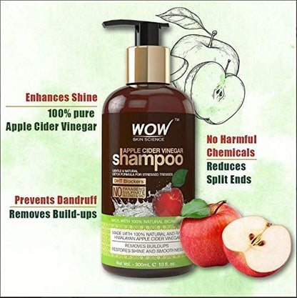 WOW SKIN SCIENCE APPLE CIDER VINEGER SHAMPOO, 300ML