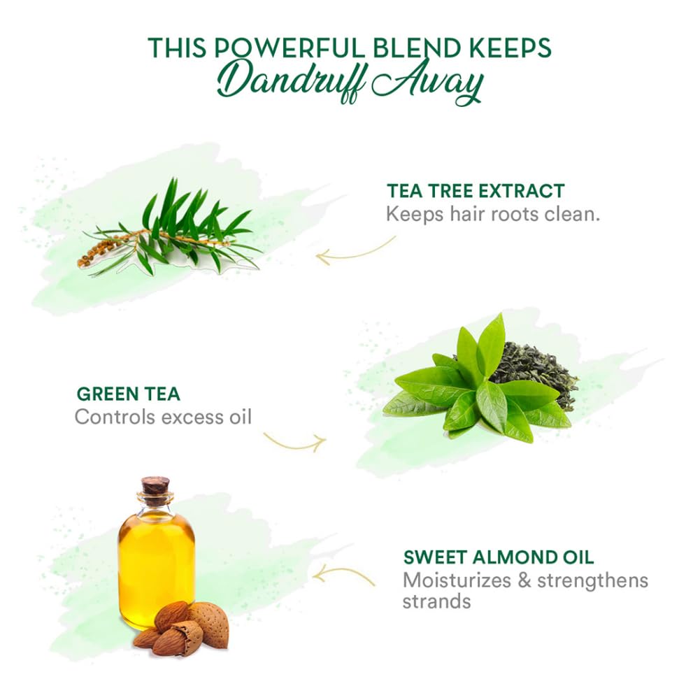WOW SKIN SCIENCE GREEN TEA & TEA TREE ANTI DANDRUFF CONDITIONER, 300ML
