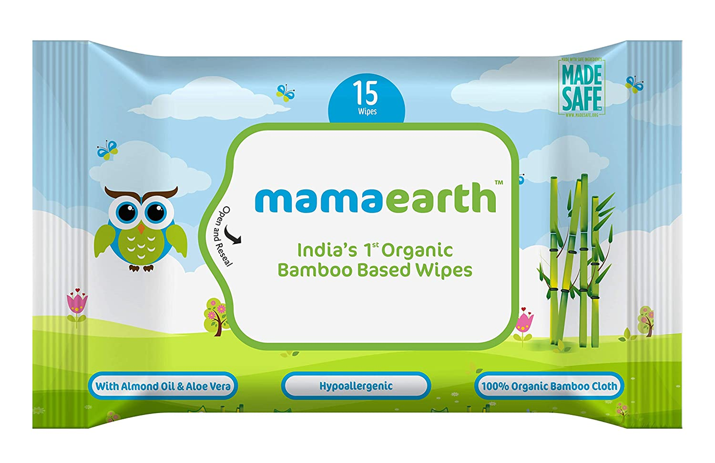 Mamaearth Baby Wipes Travel Pack, 15Count