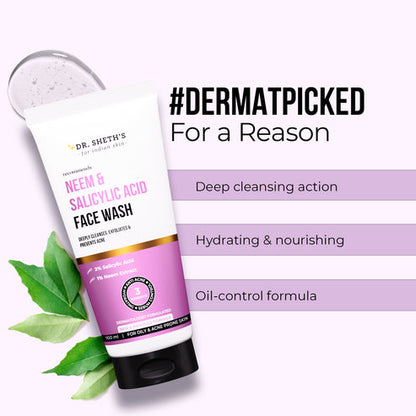 Dr. Sheth’s Neem & Salicylic Acid Face Wash, 100 GM