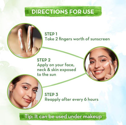 Mamaearth Ubtan Detan Sunscreen With Turmeric & Saffron SPF 50, 50 GM