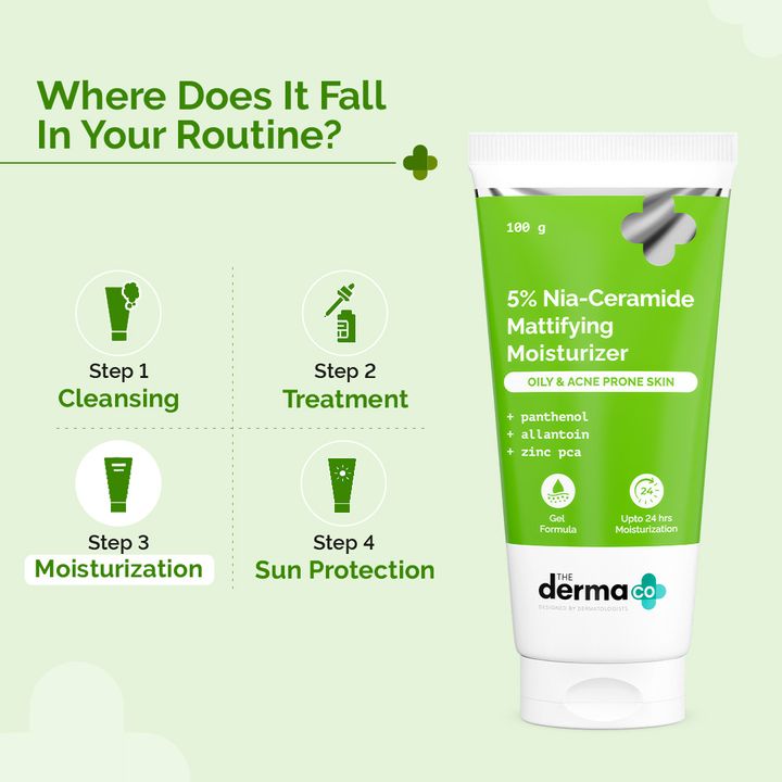 The Derma Co. 5% Nia-Ceramide Mattifying Moisturizer, 100 GM