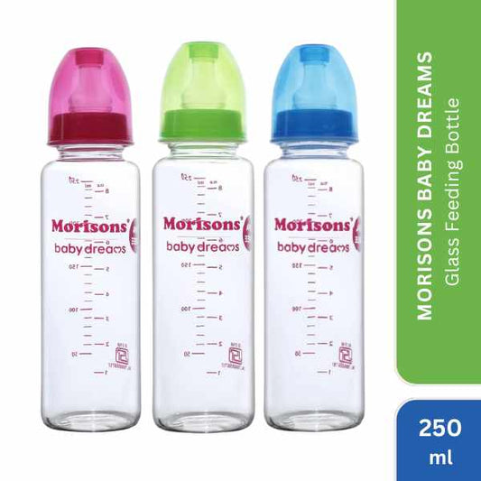Morisons Baby Dreams Glass Feeding Bottle, 250ml