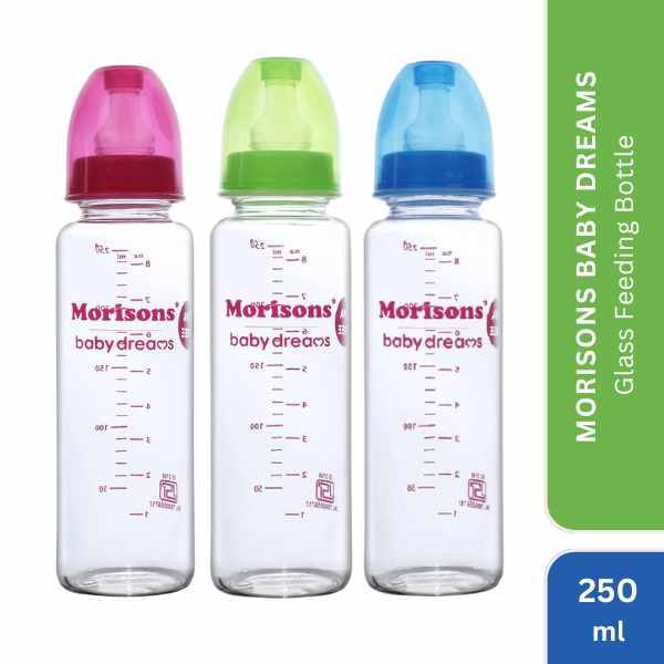 Morisons Baby Dreams Glass Feeding Bottle, 250ml