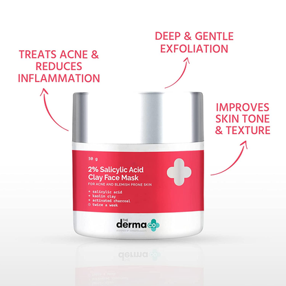 The Derma Co. 2% Salicylic Clay Face Mask, 50 GM