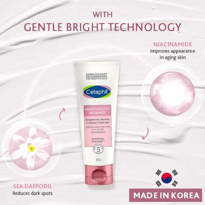 Cetaphil BHR Brightening Reveal Creamy Cleanser, 100 GM