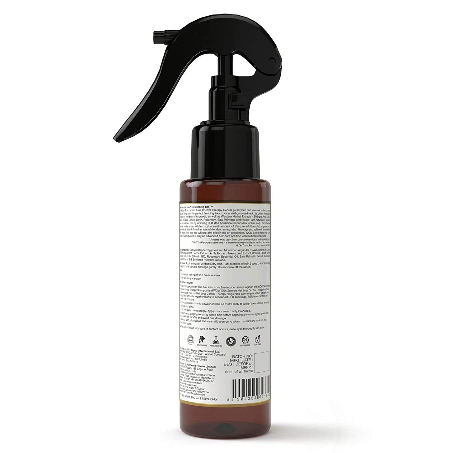 WOW SKIN SCIENCE  HAIR LOSS CONTROL THERAPY SERUM, 100ML