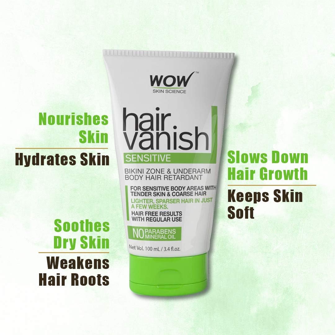 WOW SKIN SCIENCE HAIR VANISH FOR SENSITIVE SKIN, 100ML