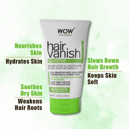 WOW SKIN SCIENCE HAIR VANISH FOR SENSITIVE SKIN, 100ML