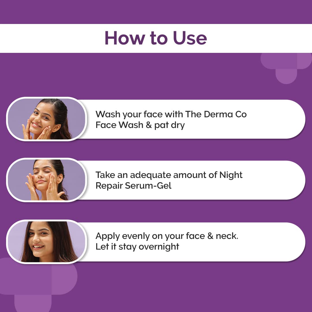The Derma Co. 1% Kojic + Arbutin Night Repair Face Serum Gel, 50 GM