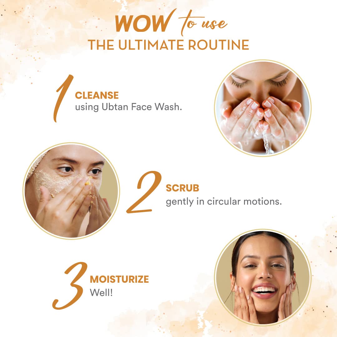 WOW SKIN SCIENCE UBTAN FACE & BODY SCRUB, 200ML