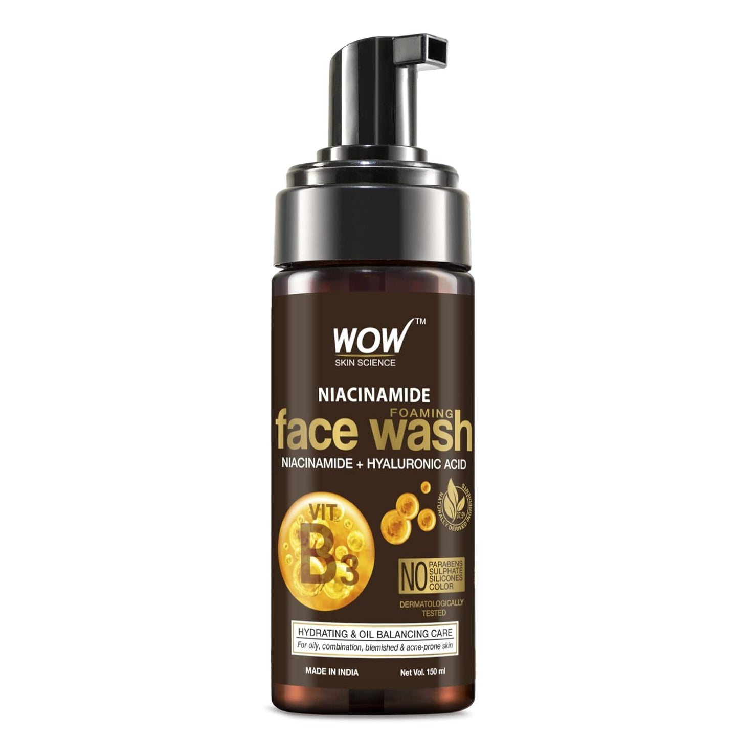 WOW SKIN SCIENCE NIACINAMIDE FOAMING FACE WASH, 150ML