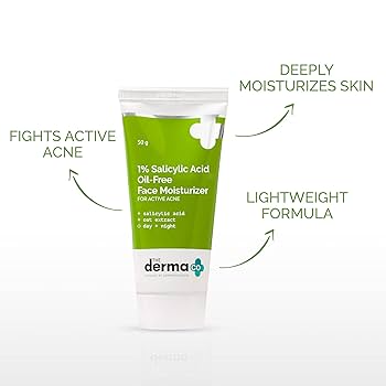 The Derma Co. 1% Salicylic Acid Oil-Free Daily Face Moisturizer, 50 GM