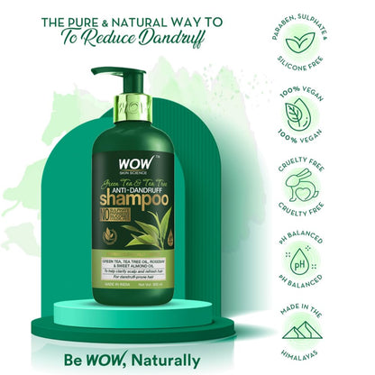 WOW SKIN SCIENCE GREEN TEA & TEA TREE ANTI DANDRUFF CONDITIONER, 300ML