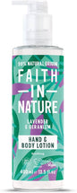 Faith In Nature Lavender & Geranium Hand & Body Lotion, 400ML