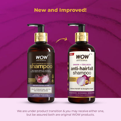 WOW SKIN SCIENCE ONION RED SEED OIL SHAMPOO, 300ML