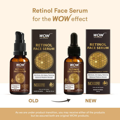 WOW SKIN SCIENCE RETINOL FACE SERUM, 30ML
