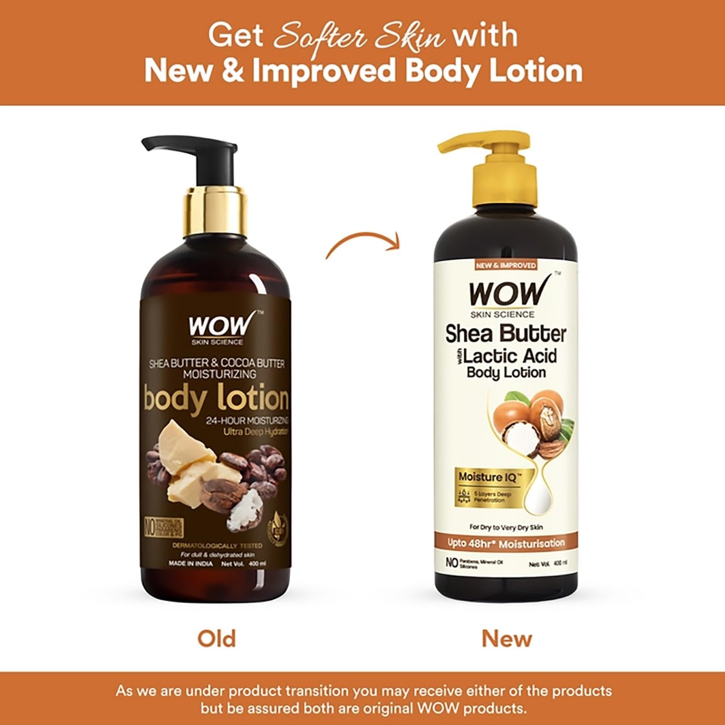 WOW SKIN SCIENCE SHEA & COCOA BUTTER LOTION, 400ML