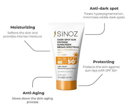 Sinoz Anti Dark Spot Sunscreen SPF 50+, 50ML