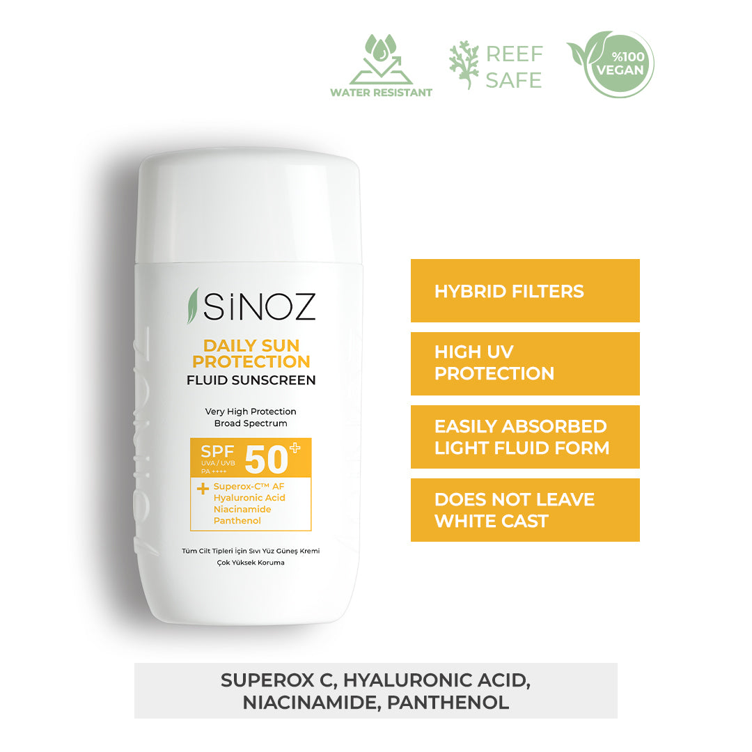 Sinoz Daily Sunprotect Fluid Sunscreen SPF 50+, 50ML