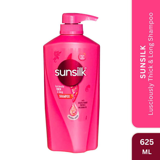 Sunsilk Lusciously Thick & Long (Pink) Shampoo, 625 ML