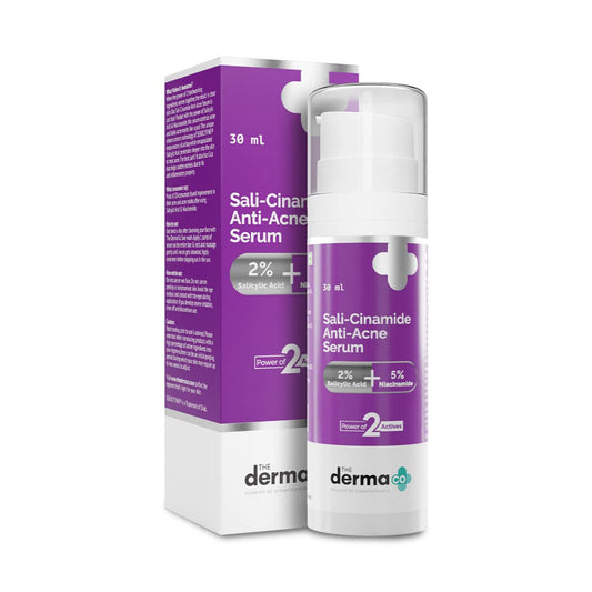 The Derma Co Sali-Cinamide Anti-Acne Face Serum with 2% Salicylic Acid & 5% Niacinamide, 30 ML