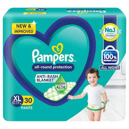 Pampers New Diapers Pants, Extra Large XL (30 Count)