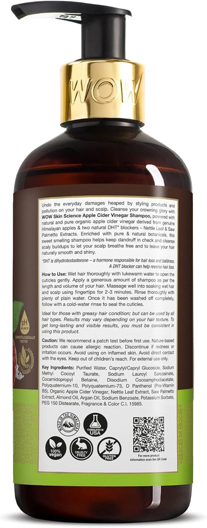 WOW SKIN SCIENCE APPLE CIDER VINEGER SHAMPOO, 300ML
