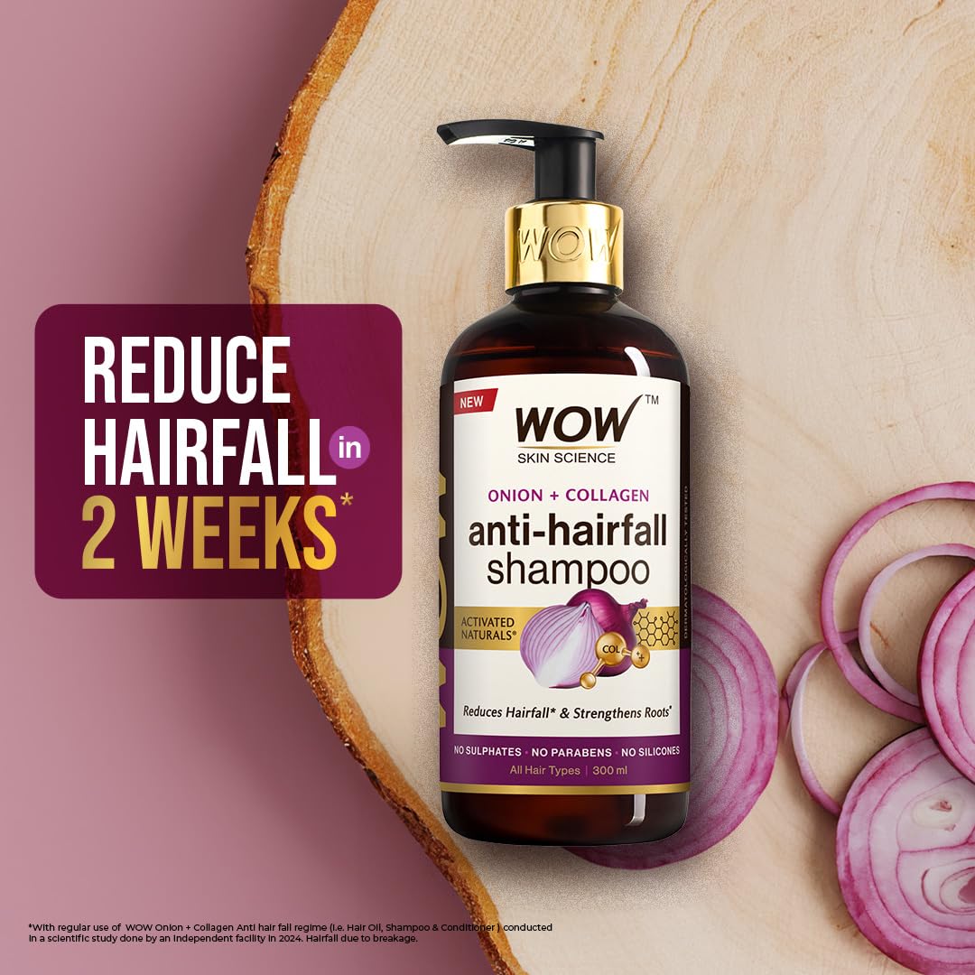 WOW SKIN SCIENCE ONION RED SEED OIL SHAMPOO, 300ML