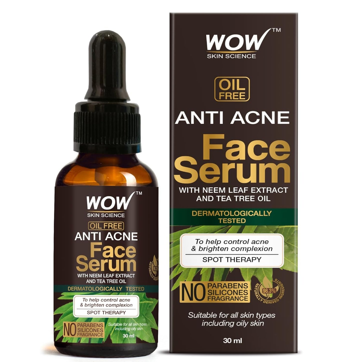 WOW SKIN SCIENCE ANTI ACNE FACE SERUM, 30ML