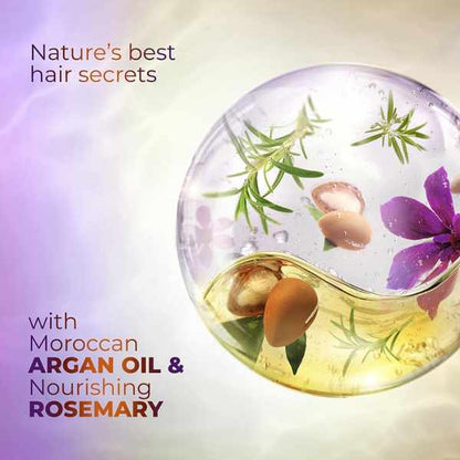 Sunsilk Argan Oil & Rosemary Frizz Smooth Oil Blends Shampoo, 370 ML