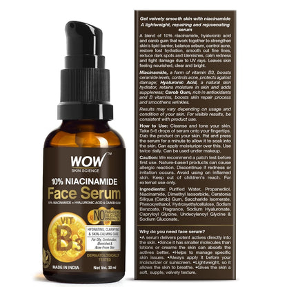 WOW SKIN SCIENCE NIACINAMIDE SERUM, 30ML
