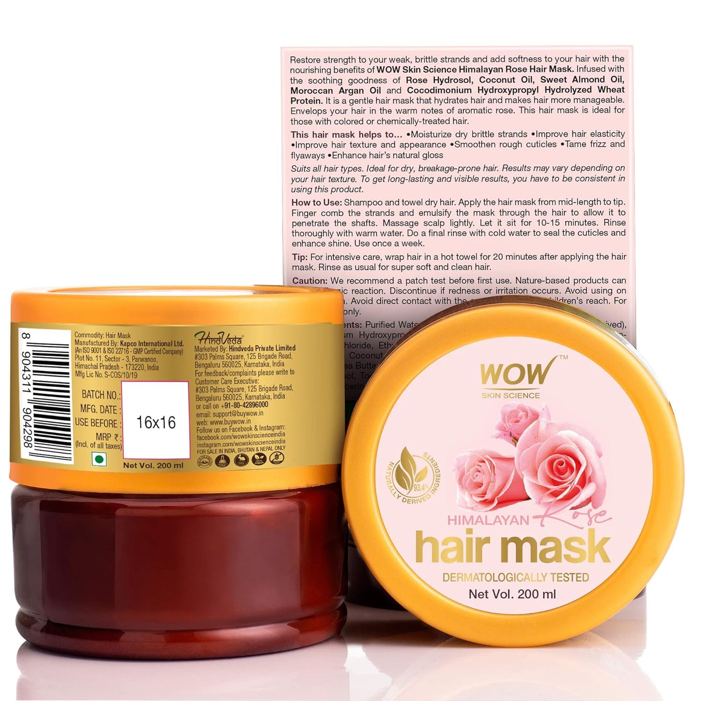 WOW SKIN SCIENCE HIMALAYA ROSE HAIR MASK, 200ML