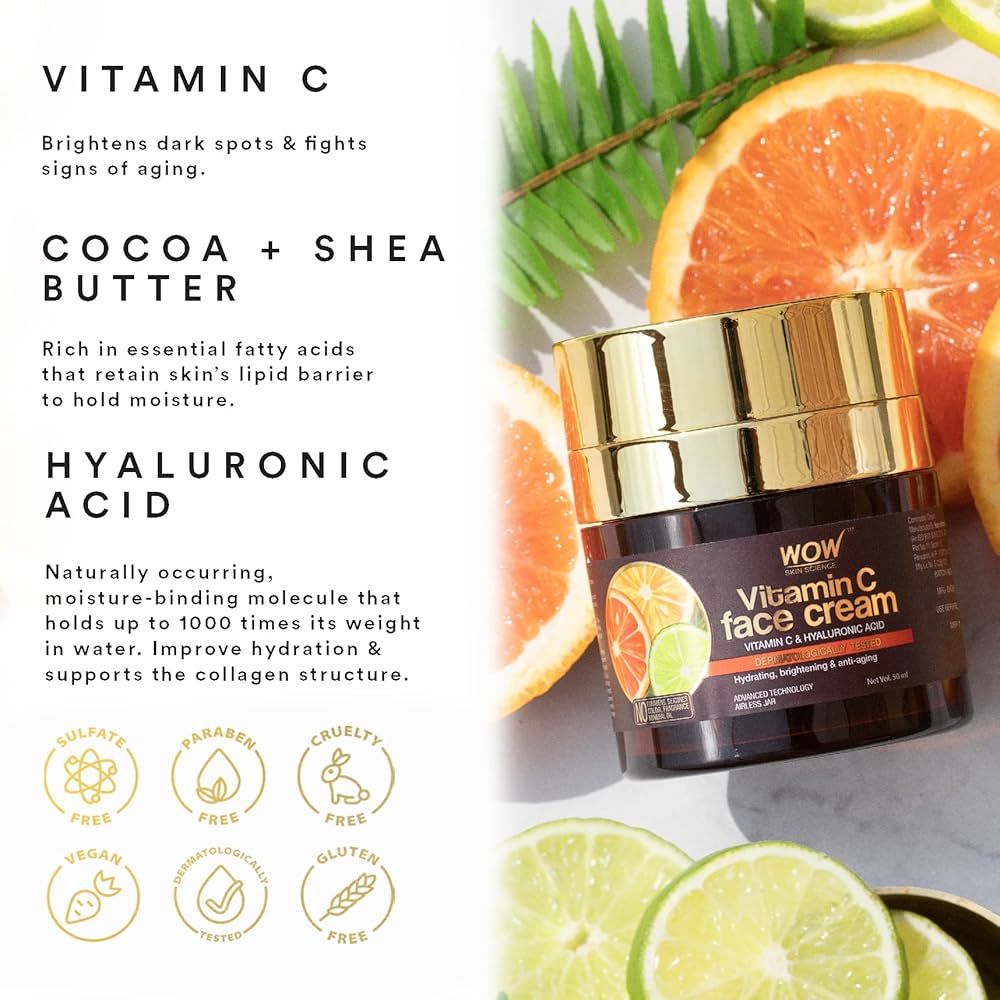 WOW SKIN SCIENCE VITAMIN C FACE CREAM, 50ML