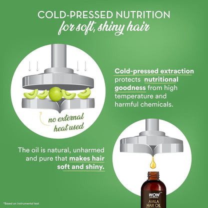 WOW SKIN SCIENCE AMLA HAIR OIL WITH COMB, 100ML