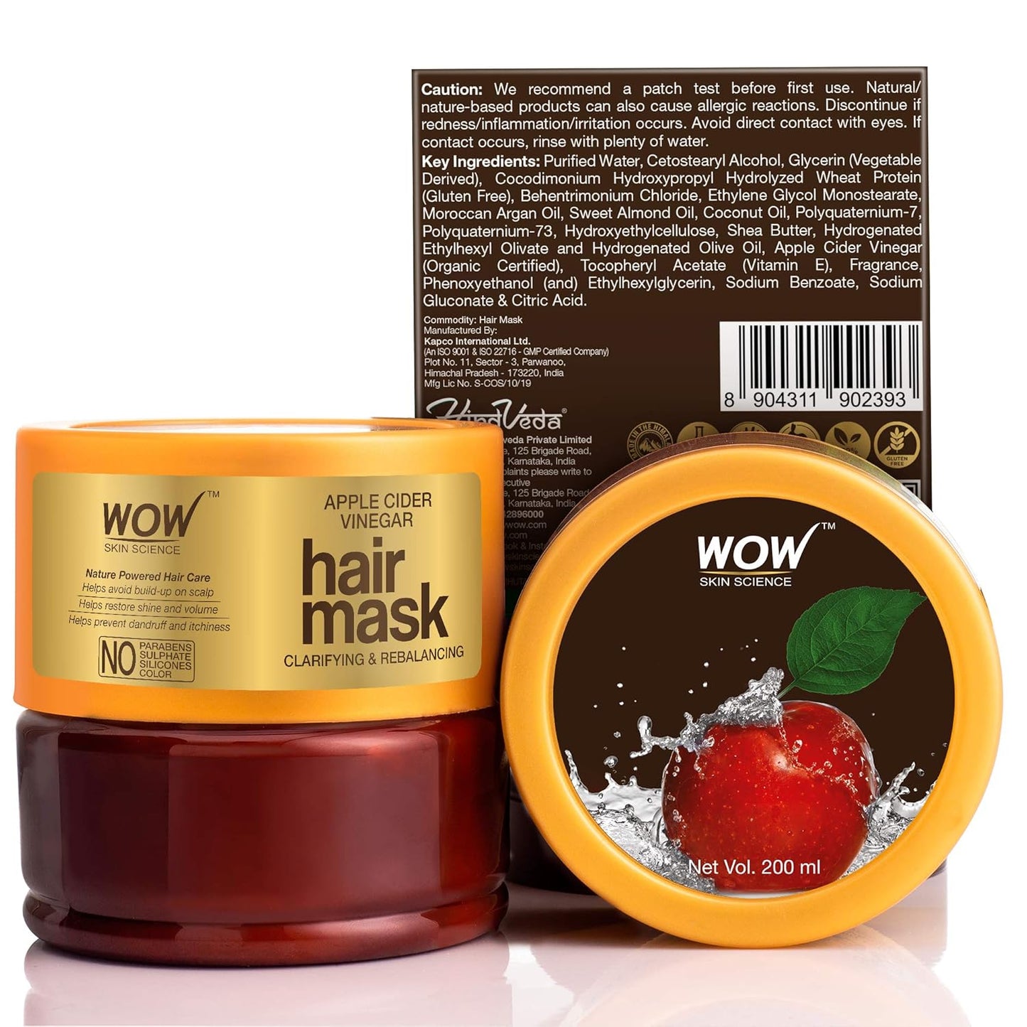 WOW SKIN SCIENCE APPLE CIDER VINEGER HAIR MASK, 200ML