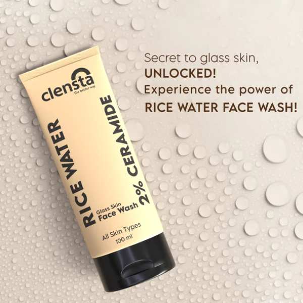 Clensta Rice Water Glass Skin Face Wash, 100 ML