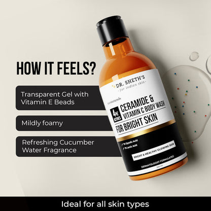 Dr. Sheth’s Ceramide & Vitamin C Body Wash, 250 ML