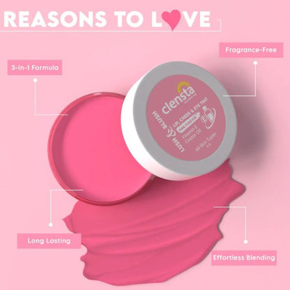 Clensta Lush & Blush Lip, Cheek & Eye Tint 03 Pink Forever, 5 GM