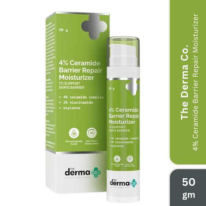 The Derma Co. 4% Ceramide Barrier Repair Moisturizer with Ceramide, Niacinamide, and Oxylance, 50 GM